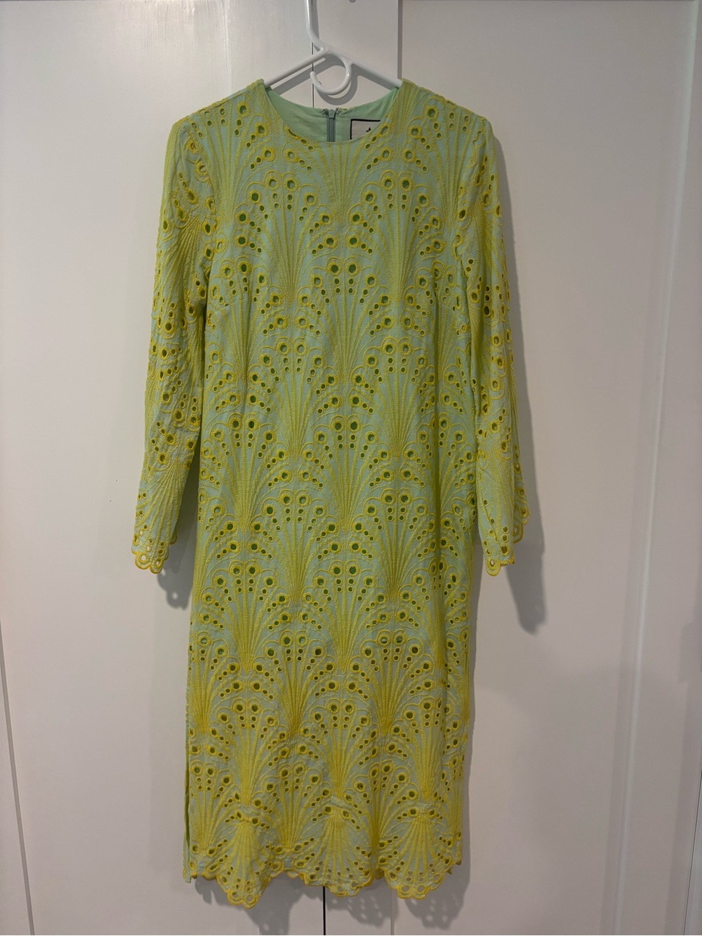 Tuckernuck Mint and Mimosa Eyelet Jamie Dress